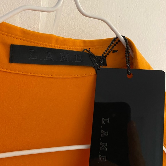 L.A.M.B. “Rare” Gwen Stefani Totemic Clan spicy orange jumpsuit size 2 - Picture 5 of 16